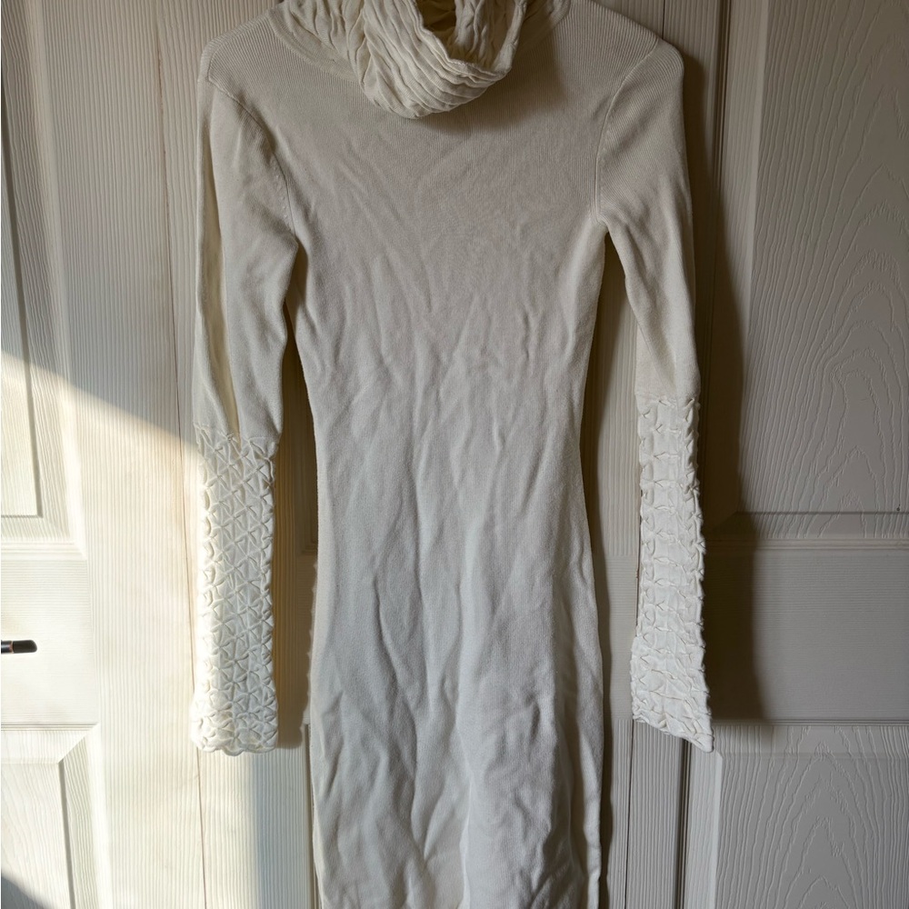 Moda International Cream Textured Dress